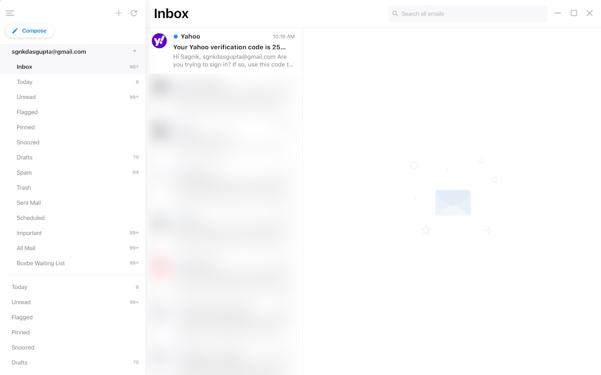 Giao diện Edison Mail