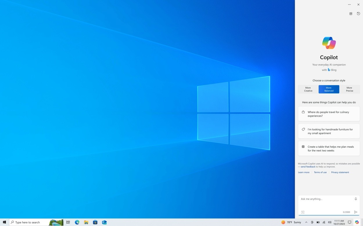 Microsoft “bơm” thêm oxy cho Windows 10: Copilot AI chính thức cập bến!