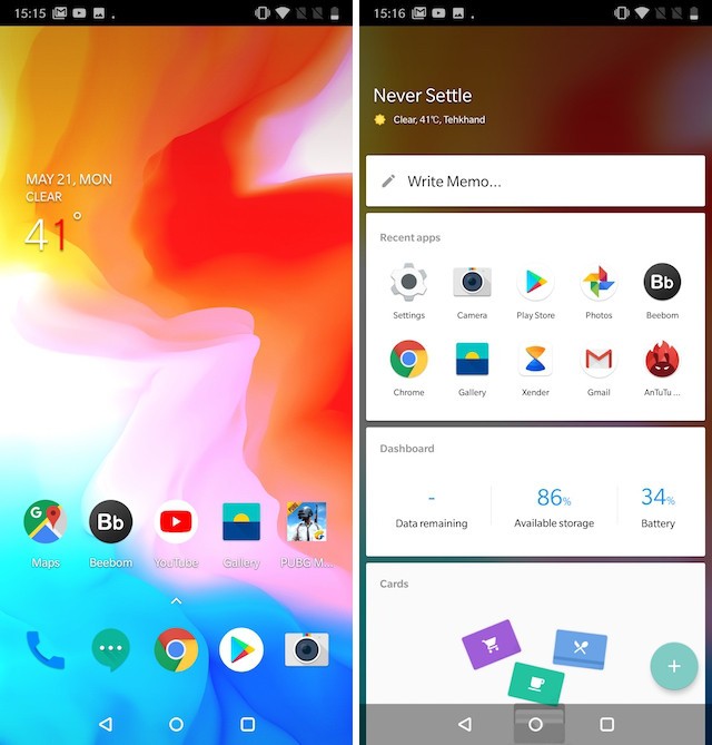Giao diện Oxygen OS trên OnePlus 6