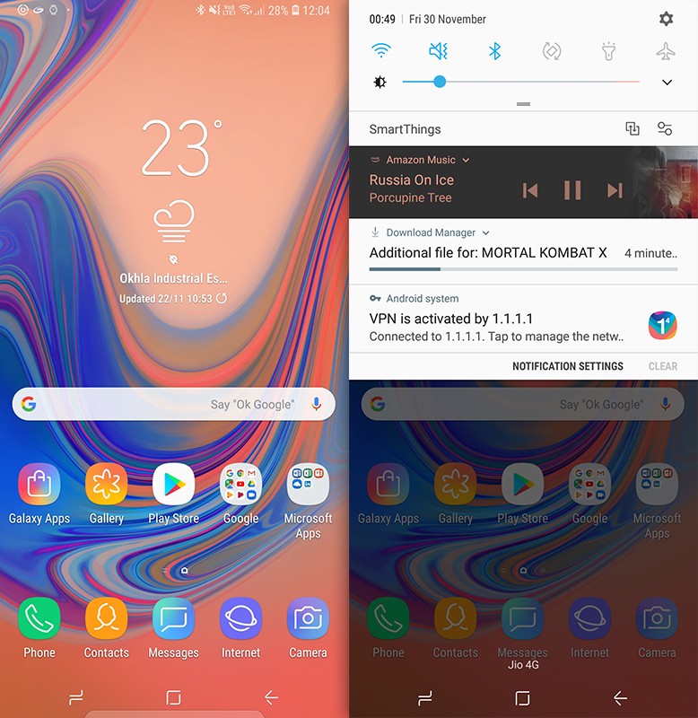 Giao diện Samsung Experience trên Galaxy A9