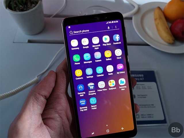 Giao diện Samsung Galaxy A7