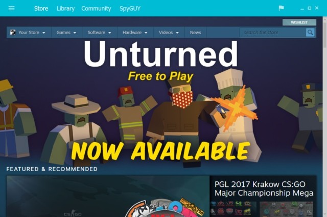 Giao diện Steam đã được áp dụng