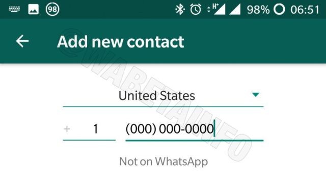 Giao diện Thêm Liên Hệ WhatsApp