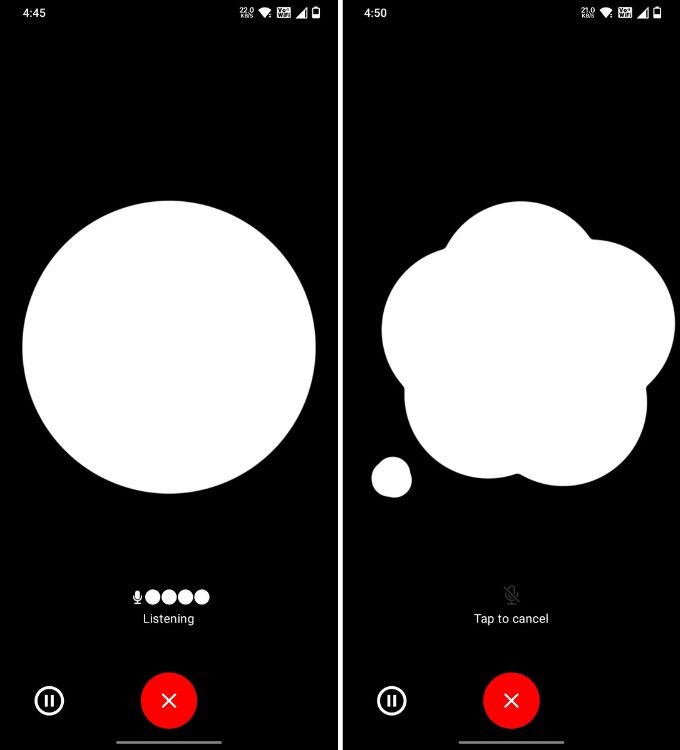 Giao diện Voice Chat trong ứng dụng ChatGPT