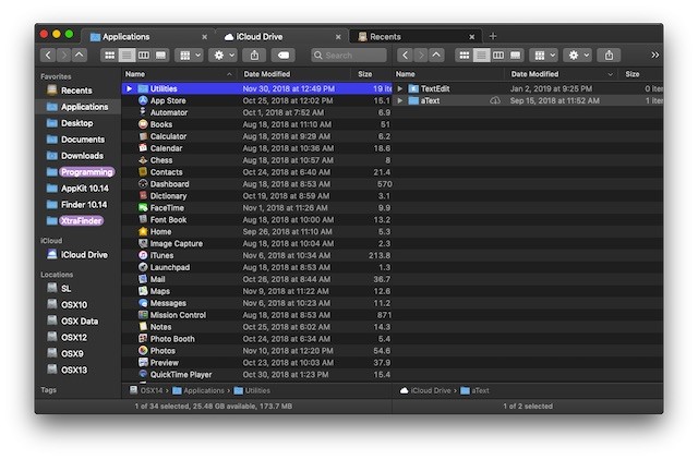 Giao diện XtraFinder