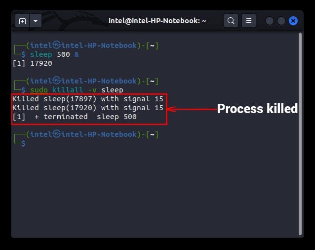 Giết tất cả các tiến trình có tên là sleep trong Linux