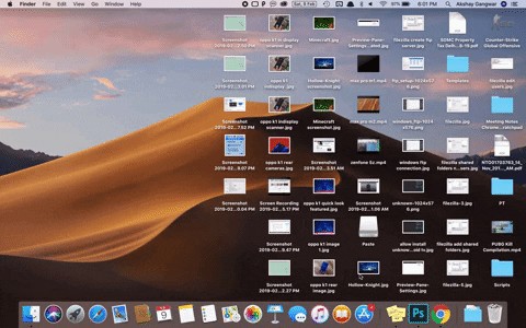GIF showing macOS Mojave