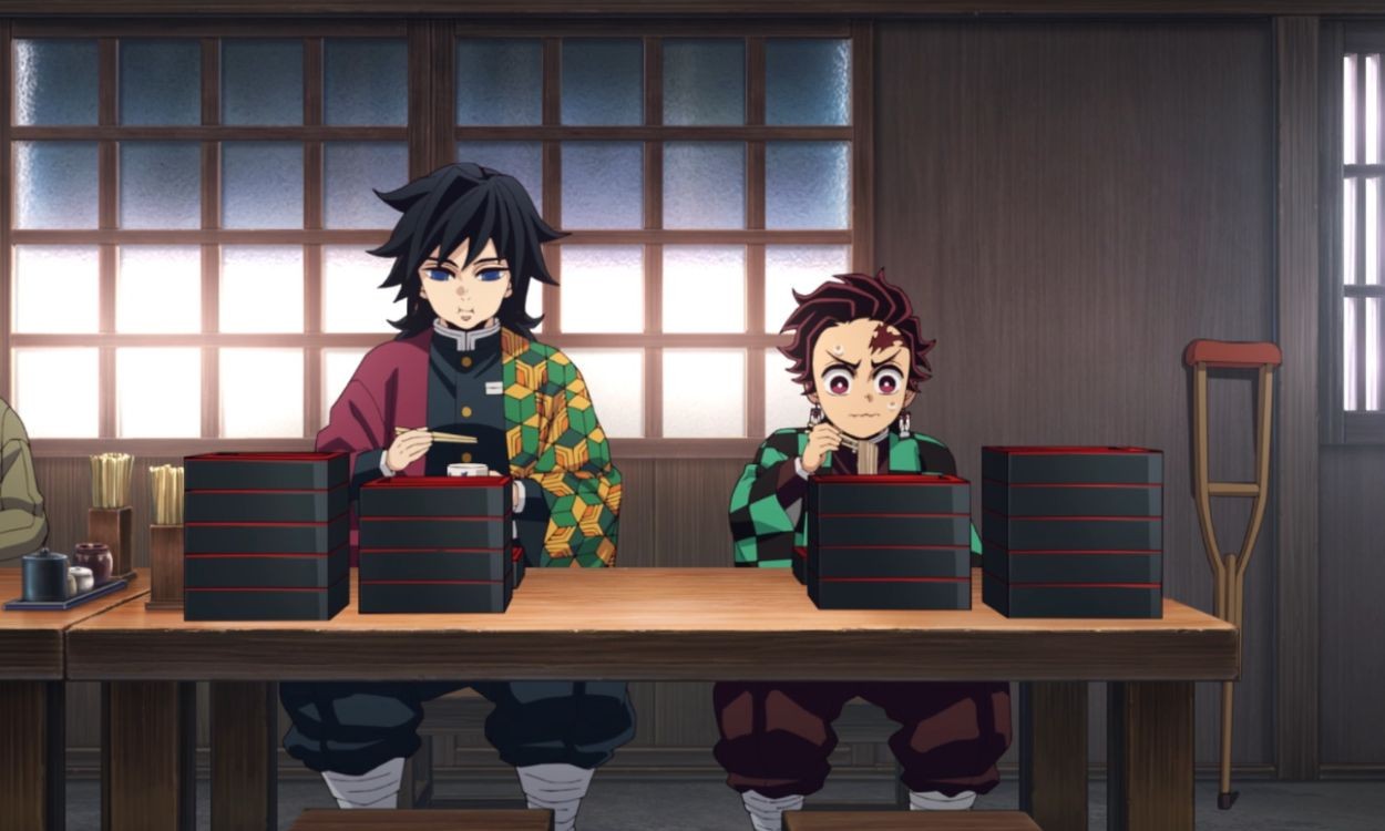 Giyu Tomioka và Tanjiro Kamado trong Demon Slayer