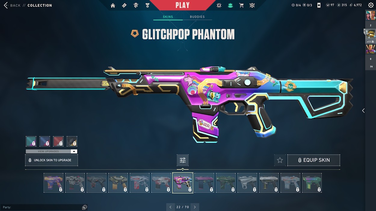 Glitchpop phantom trong Valorant