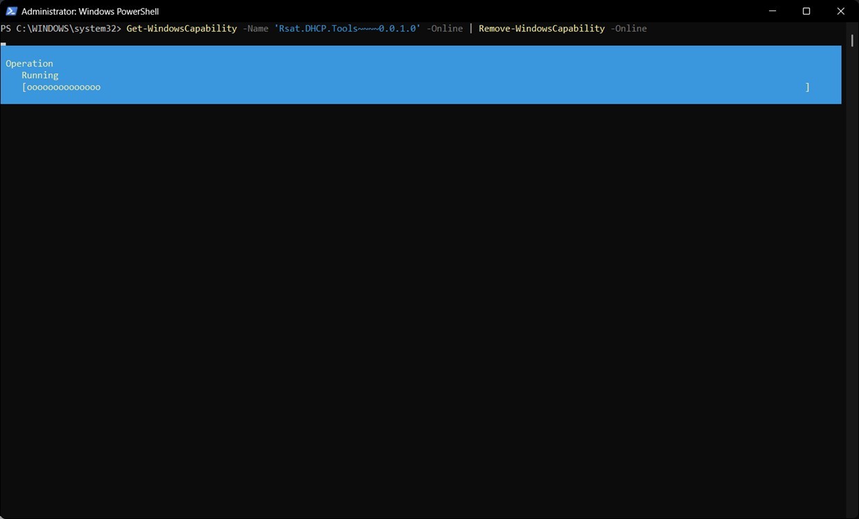 Gỡ bỏ RSAT bằng lệnh PowerShell