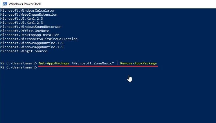 Gỡ ứng dụng bằng PowerShell trên Windows 10