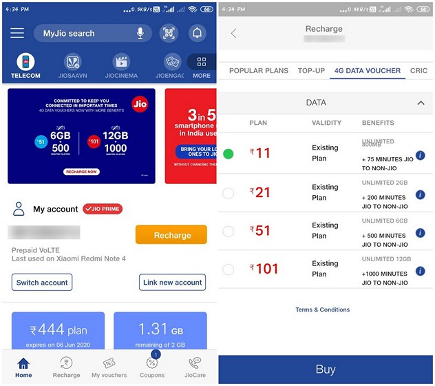 Reliance Jio tăng gấp đôi dung lượng डेटा, tặng thêm phút gọi ngoại mạng