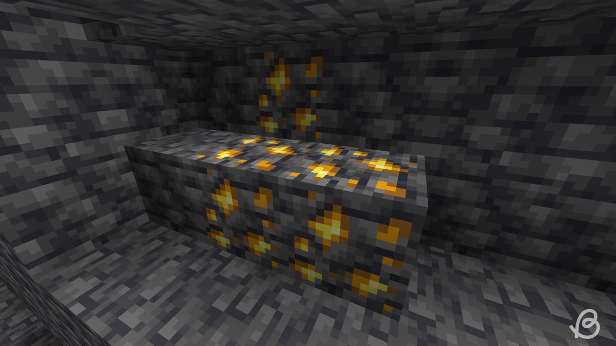 Gold ore in Minecraft