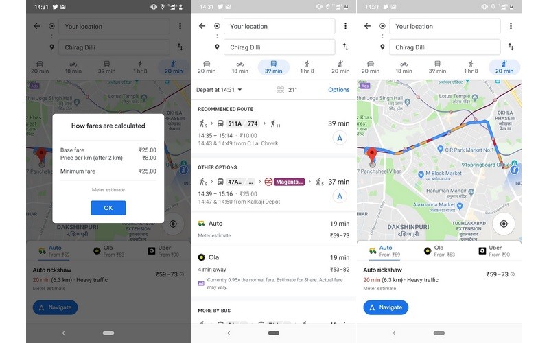 Google Maps Thêm Tính Năng Mới Cho Người Dùng Tại Ấn Độ: Chế Độ Xe Ôm Ba Gác