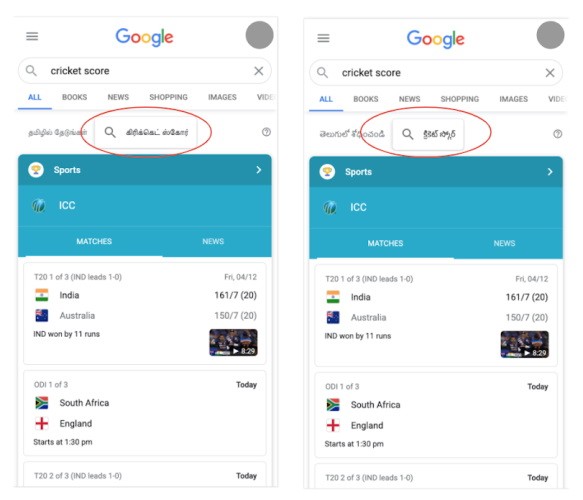 Google Tìm kiếm hỗ trợ nhiều ngôn ngữ Ấn Độ