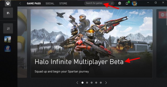 Halo Infinite trên Xbox App