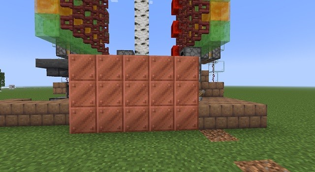 Hàng bên cạnh đường hầm redstone