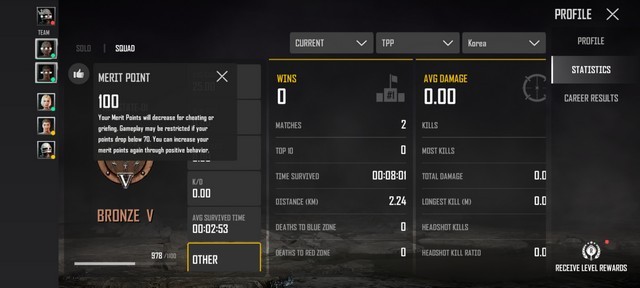 Hệ thống điểm Công La của PUBG: New State