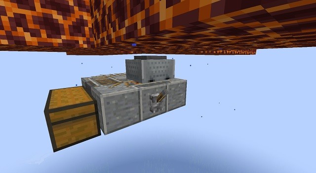 Hệ thống đường ray để thu thập vật phẩm trong trang trại Creeper