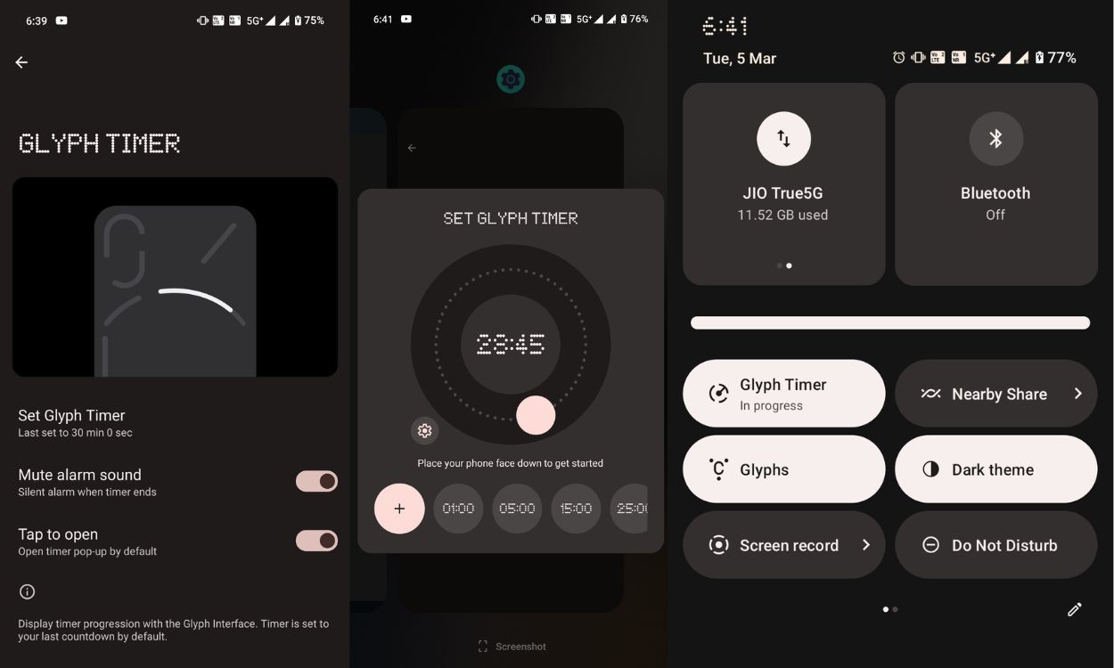 Hẹn giờ với Glyph Timer