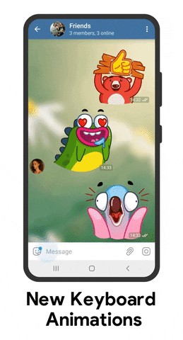 Hiệu ứng hoạt hình trên Telegram