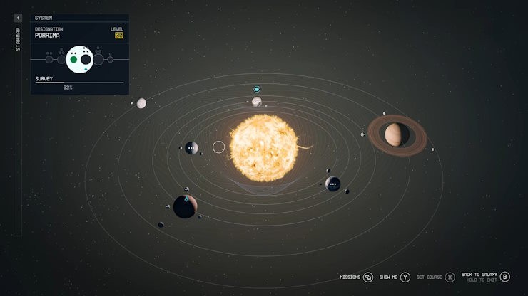Hình ảnh chính thức về một hệ sao với các hành tinh trong Starfield