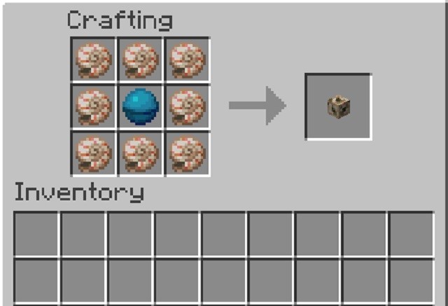 Hình ảnh Công Thức Chế Tạo Conduit Trong Minecraft