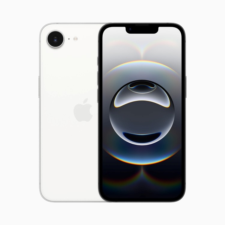 Hình ảnh iPhone 16e từ mặt sau và mặt trước