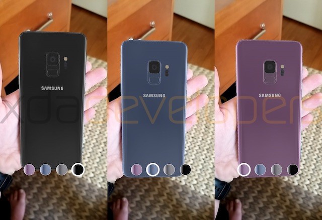 Hình ảnh mặt sau 3D của Galaxy S9