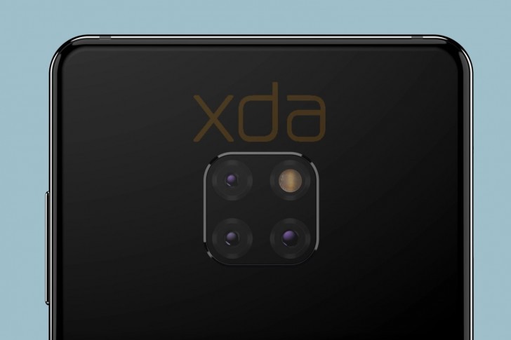 Hình ảnh render về cụm camera ba của Huawei Mate 20