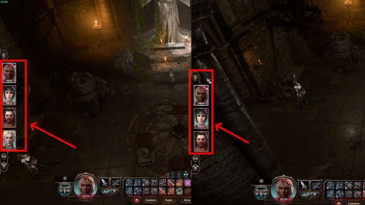 Hình ảnh thay đổi thành viên nhóm trong Baldur's Gate 3