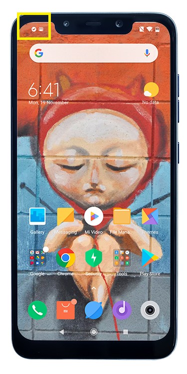 Hình ảnh thông báo trên Poco F1 sau khi cập nhật Android Pie