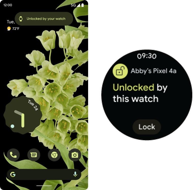 Hình ảnh tính năng Watch Unlock