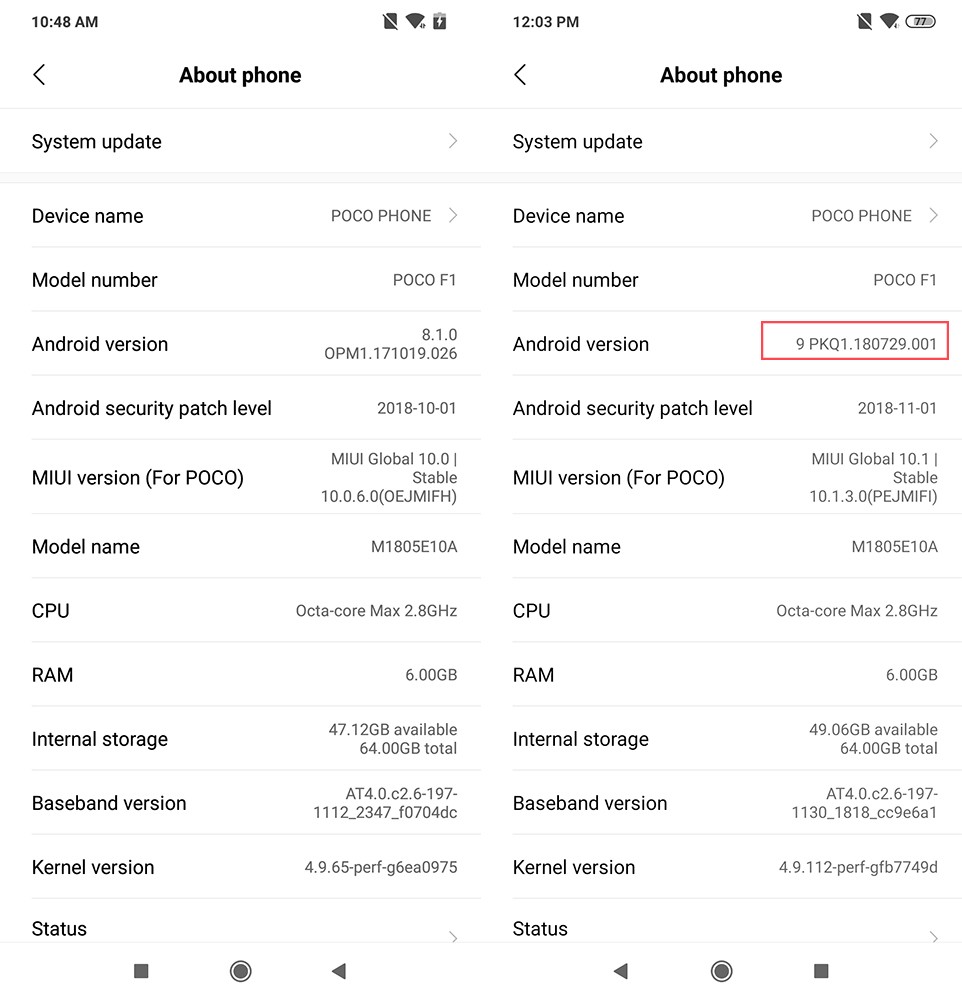 Xiaomi Chính Thức Triển Khai Android Pie Cho Poco F1