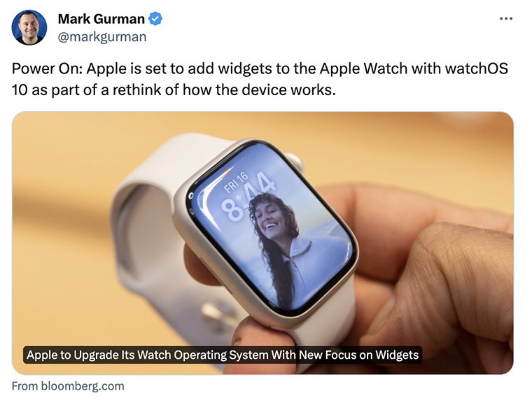 WWDC 2023: watchOS 10 Sẽ Tập Trung Vào Widgets