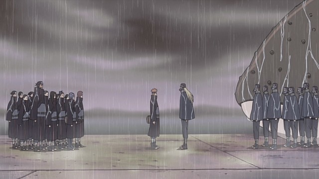 Hình ảnh Yahiko và Hanzo trong Naruto.