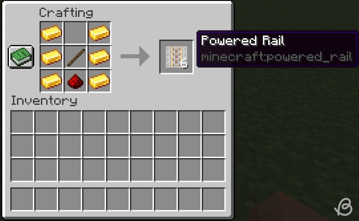 Hoàn thành công thức chế tạo đường ray năng lượng trong Minecraft