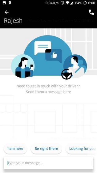 Hộp tin nhắn đón khách của Uber giúp cung cấp thêm thông tin cho tài xế