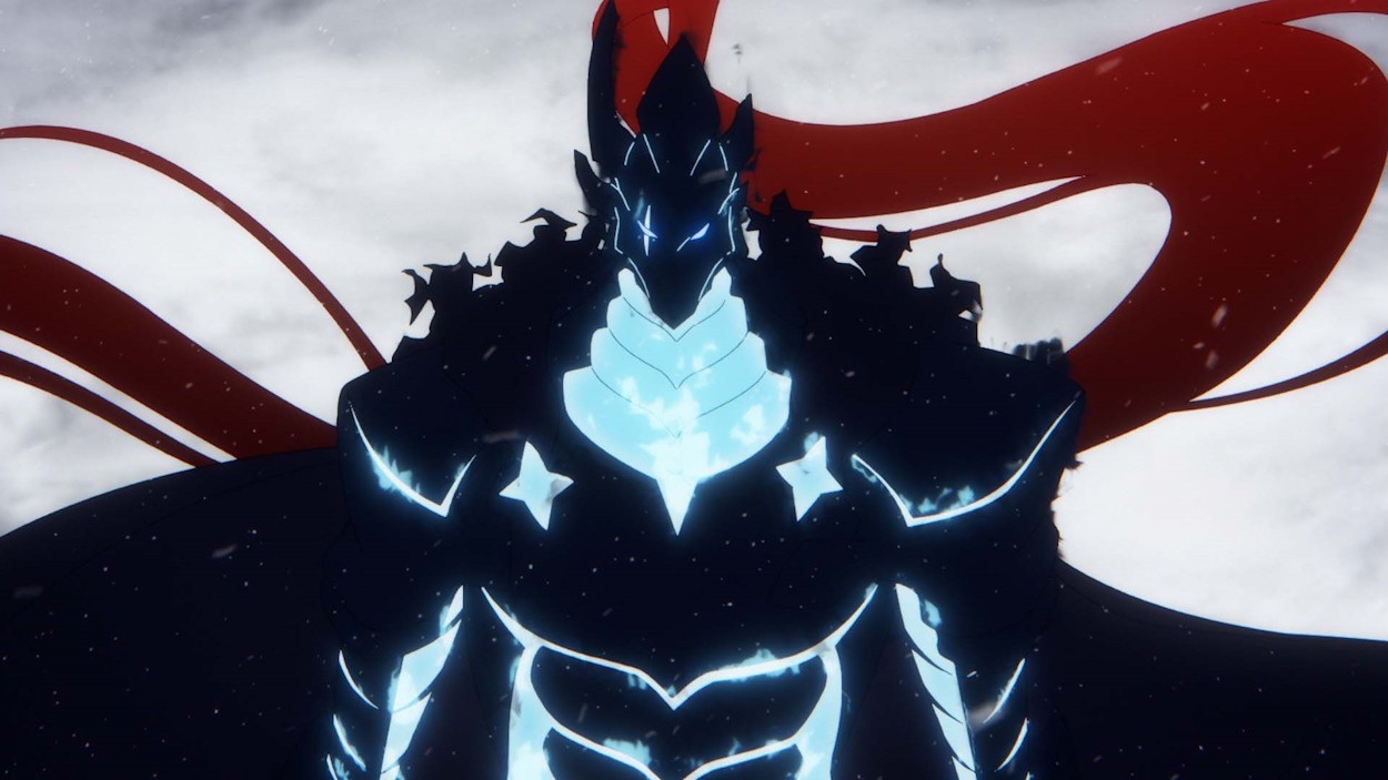 Igris bên trong Cổng Đỏ trong anime Solo Leveling
