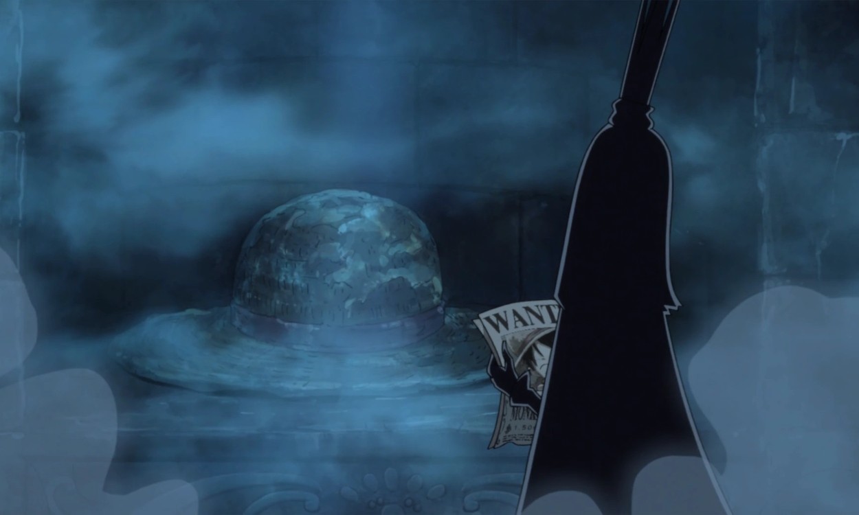 Imu với chiếc mũ rơm khổng lồ trong One Piece anime