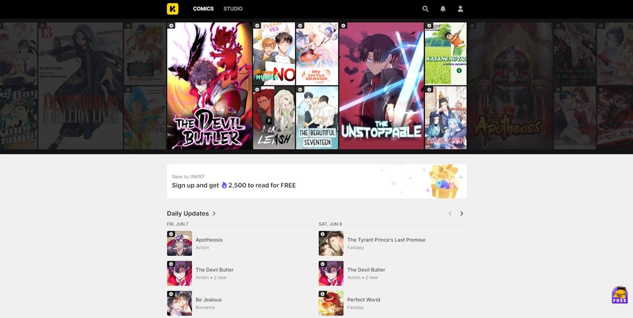 INKR Comics - Manga, Manhwa và Manhua