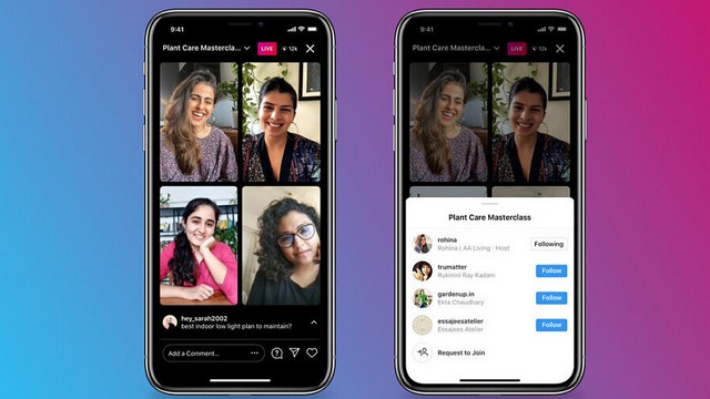 Instagram ra mắt tính năng Live Rooms, cho phép lên sóng cùng tối đa ba người khác