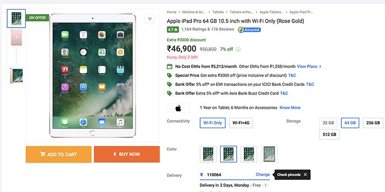 iPad Pro 10.5-inch: Giá Ưu Đãi Tốt Nhất Tại Flipkart Superr Sale