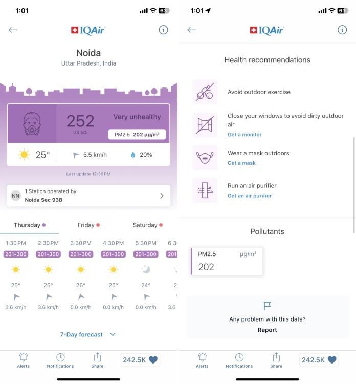 IQAir Weather Forecast app