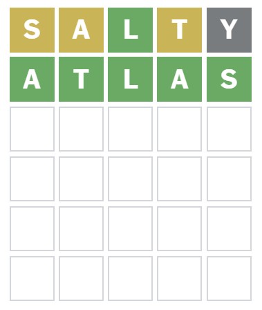 Giải đáp Wordle ngày 7 tháng 1 năm 2025: ATLAS – Bạn đã đoán đúng chưa?