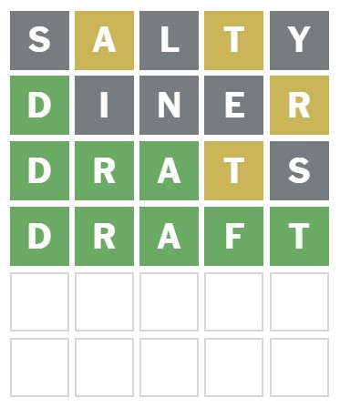 Đáp án Wordle hôm nay #1299 ngày 8 tháng 1 năm 2025 – DRAFT