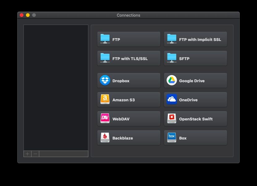 Kết nối FTP trong Commander One