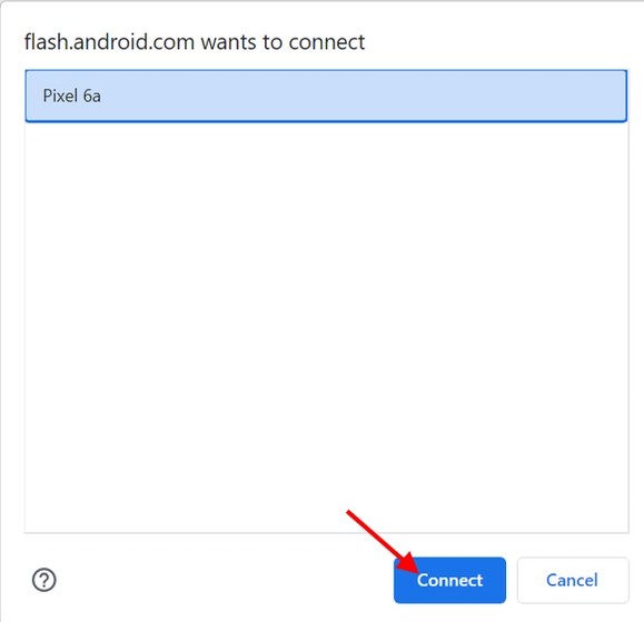 Kết nối thiết bị Pixel để cài đặt Android 14