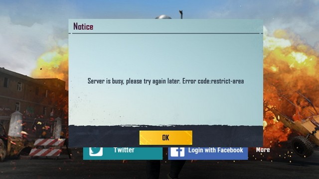 Khắc phục sự cố Error Code Restrict-Area trong BGMI PC - Battlegrounds Mobile India PC