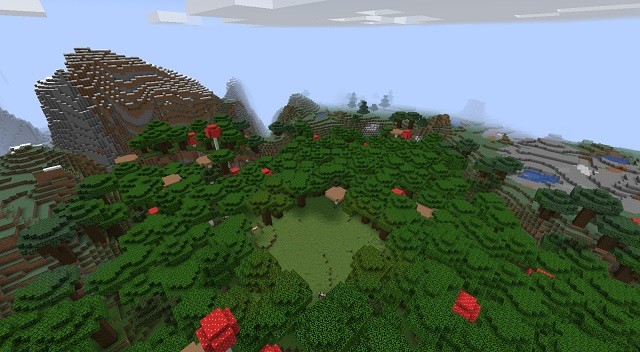 Khoảng trống trong khu rừng trong Minecraft